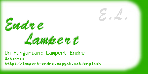 endre lampert business card